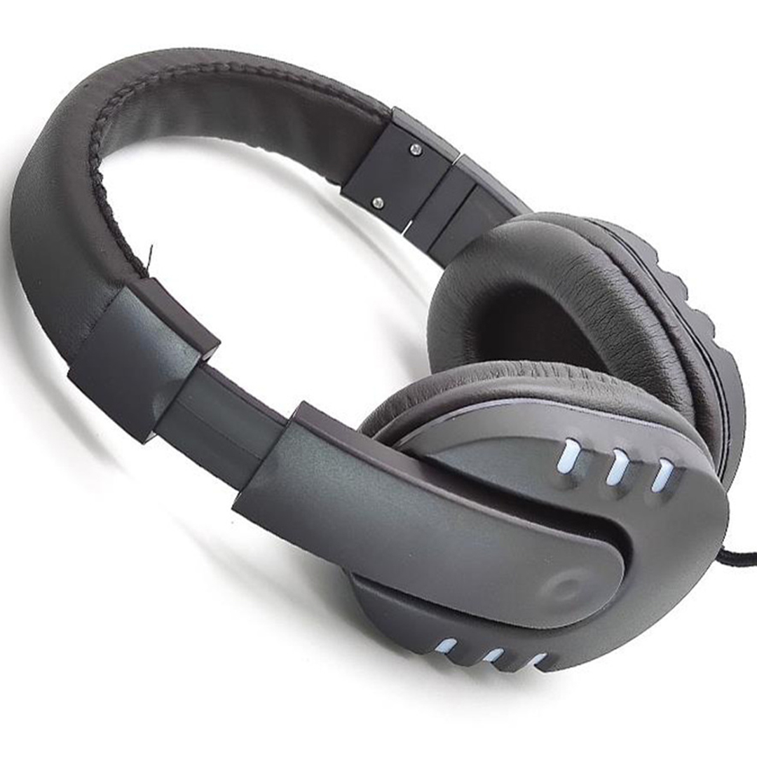 Ακουστικά κεφαλής gaming 3.5mm με μικρόφωνο και φώτα RGB Ezra GE07 σε μαύρο χρώμα