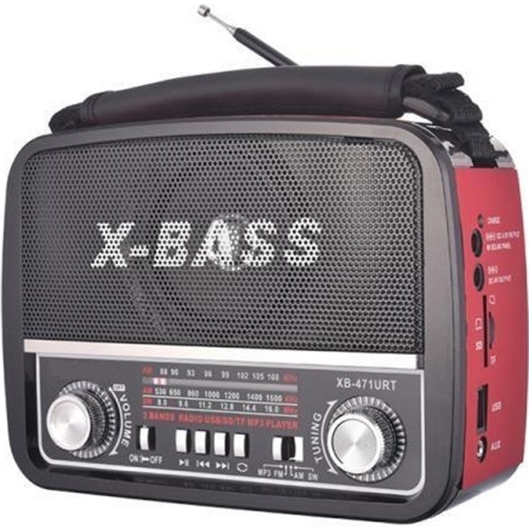 Φορητό ραδιόφωνο FM/USB/SD Waxiba XB-471URT σε κόκκινο χρώμα