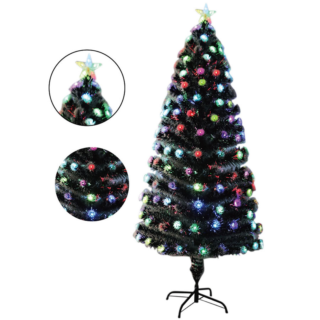Χριστουγεννιάτικο δέντρο πράσινο χιονισμένο 180εκ με οπτικές ίνες ARRANGO AN79584