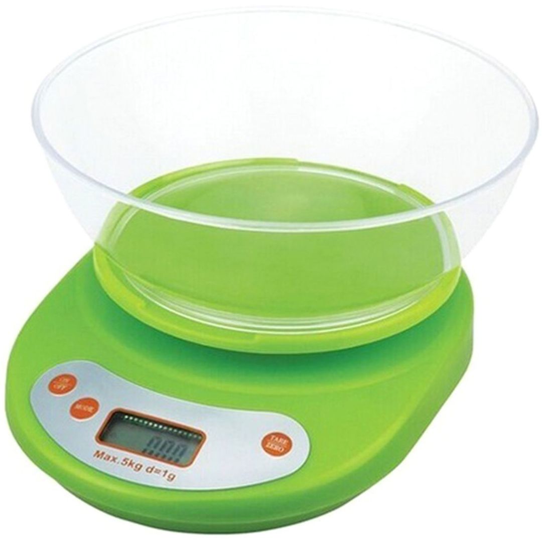 Επιτραπέζια ηλεκτρονική ζυγαριά 5kg KE-1 σε πράσινο χρώμα
