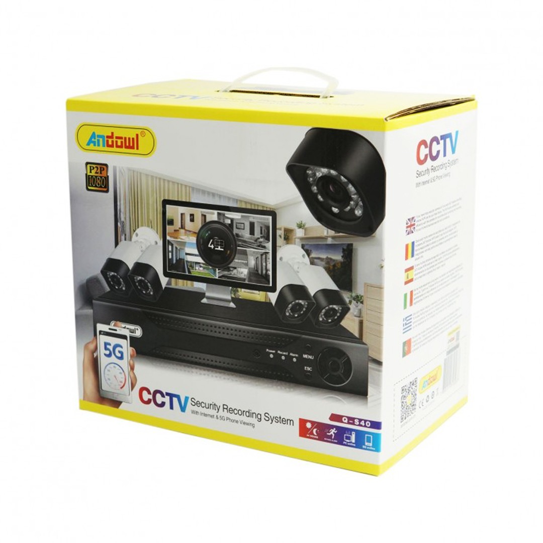 CCTV Σύστημα καταγραφής με 4 κάμερες Andowl Q-S40