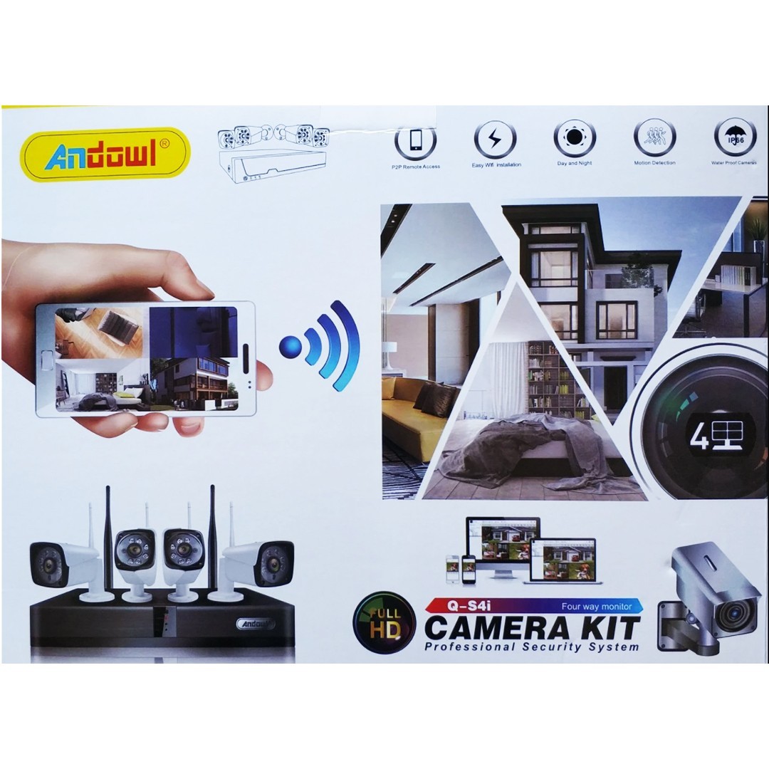 Σετ καταγραφής με 4 κάμερες CCTV Camera Kit Andowl Q-S4i