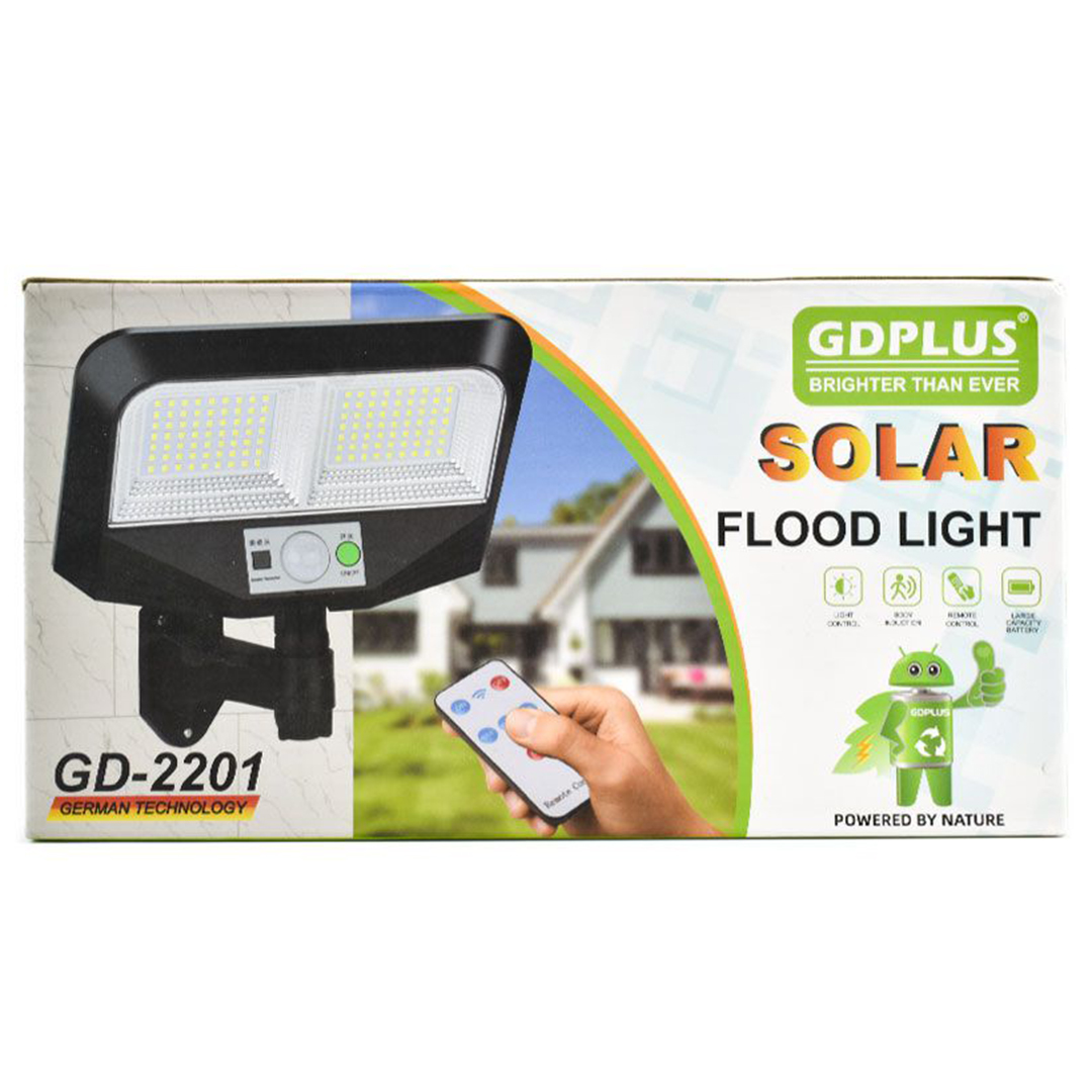 Ηλιακό φωτιστικό LED με ανιχνευτή κίνησης και τηλεχειρισμό GDPLUS GD-2201