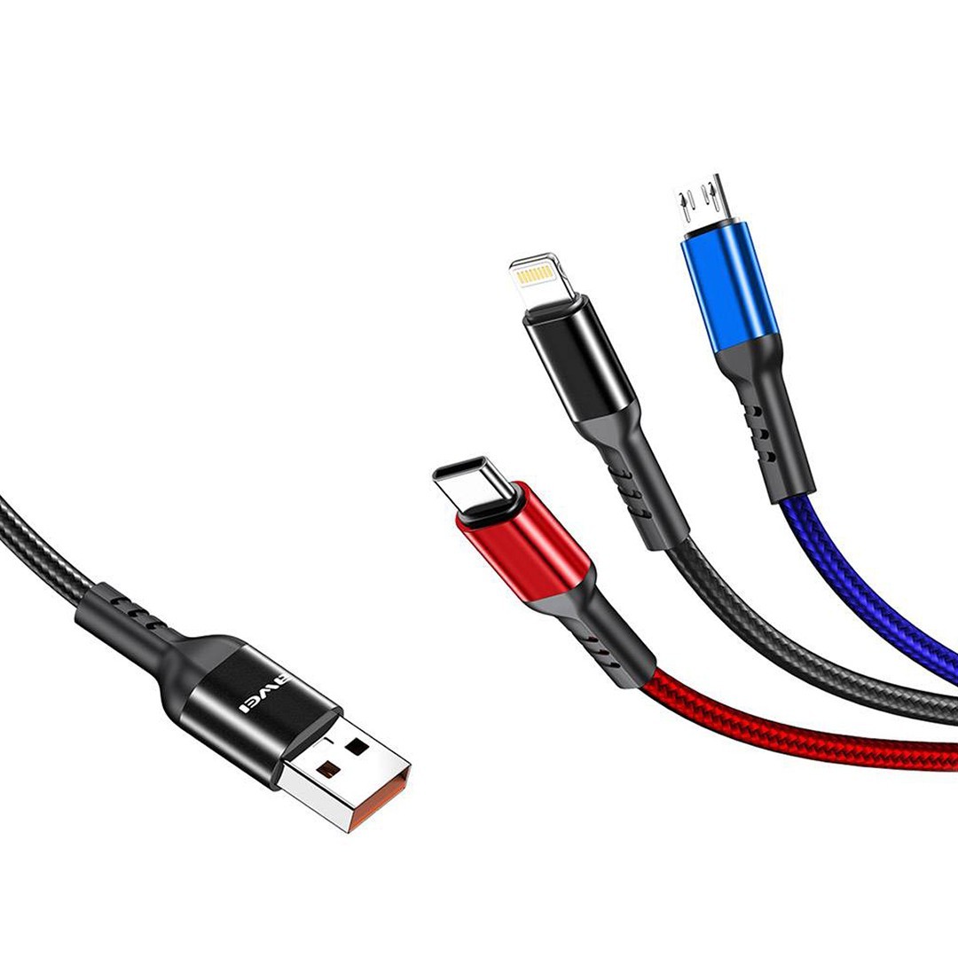 Καλώδιο φόρτισης και μεταφοράς δεδομένων USB to Micro USB / Type C / Lightning