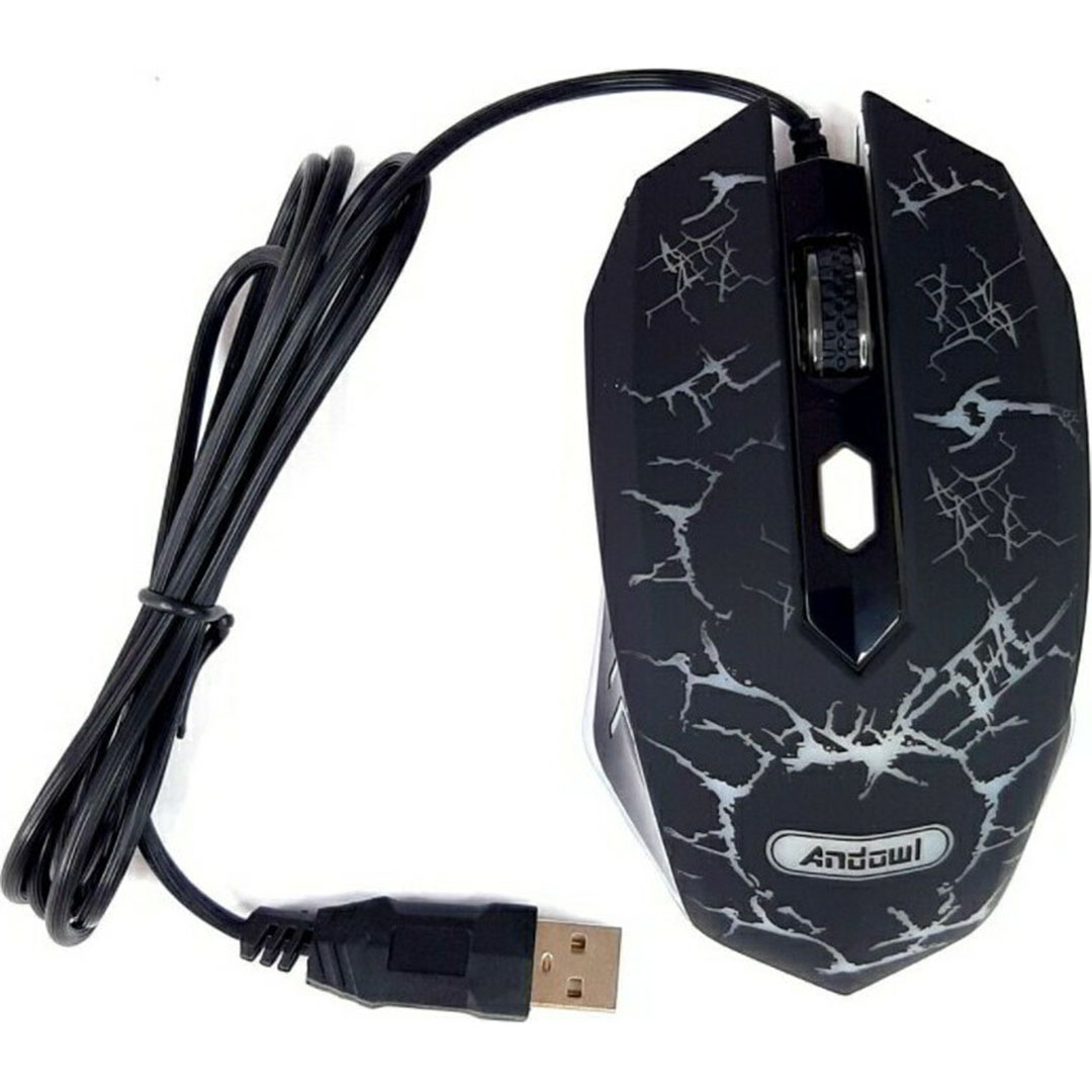 Ενσύρματο gaming ποντίκι Andowl Q-T39 μαύρο