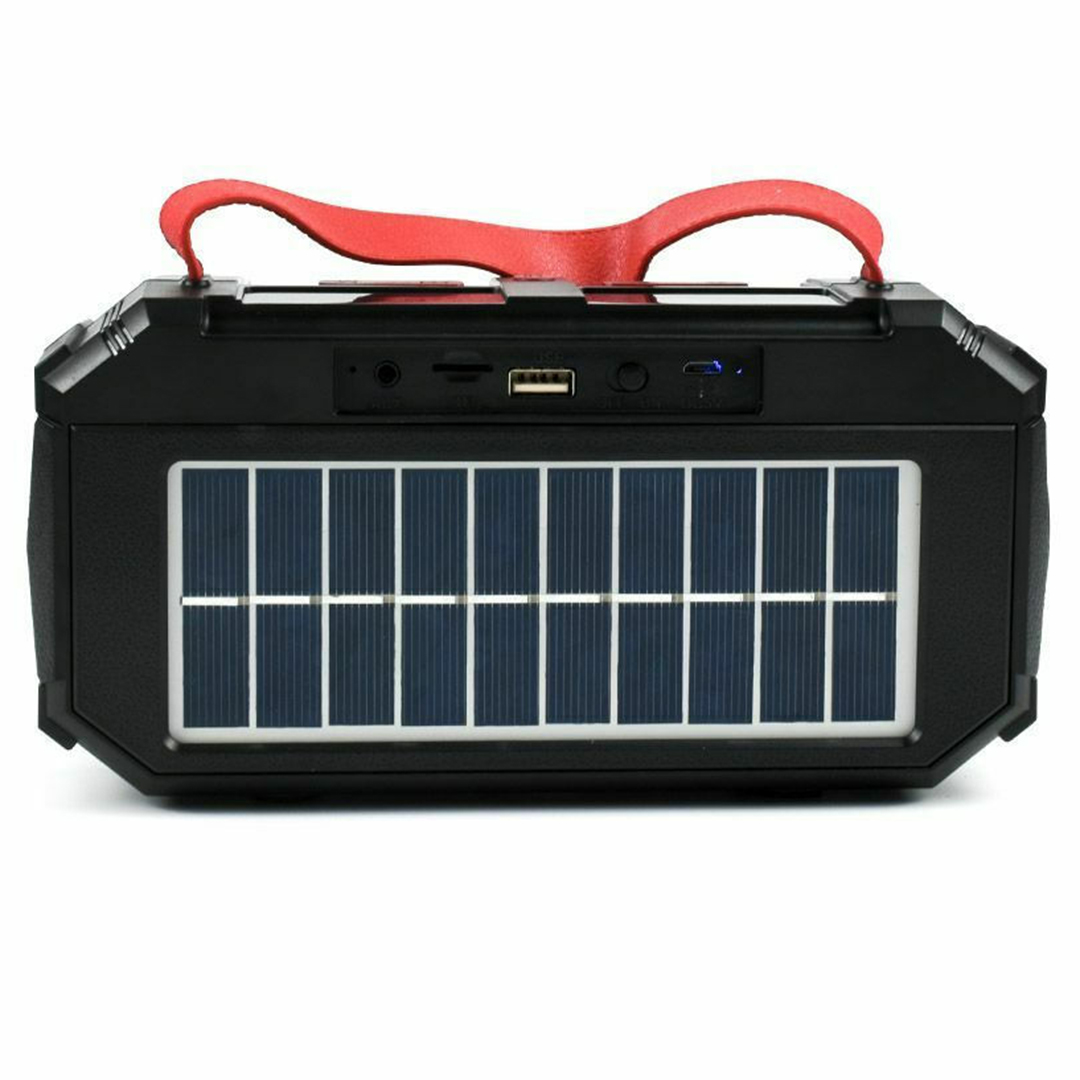 Ηχείο φορητό bluetooth ηλιακής φόρτισης και με φακό Andowl Q-YX1866 μαύρο