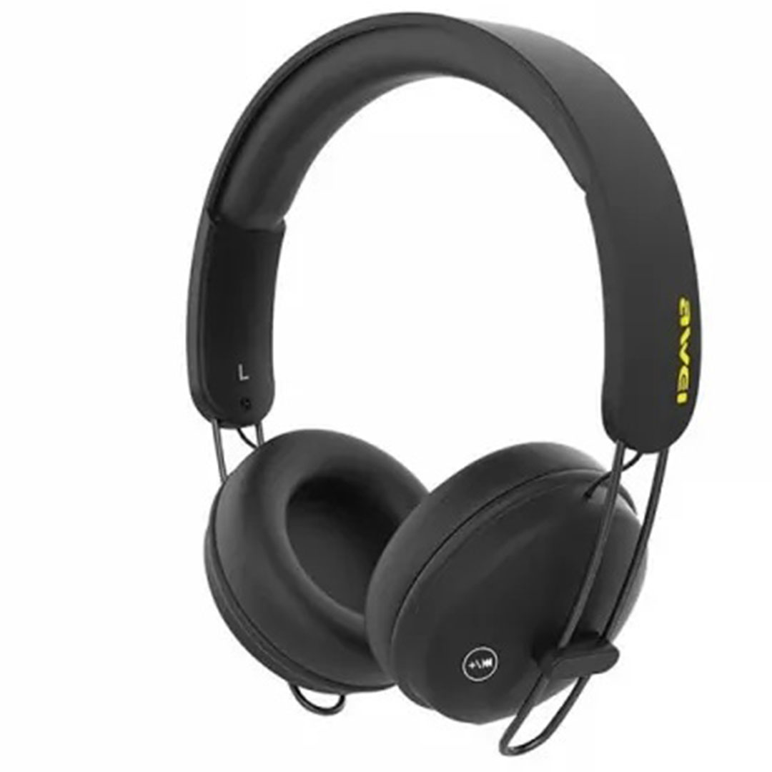 Ασύρματα, ενσύρματα over ear stereo ακουστικά Awei A800BL σε μαύρο χρώμα