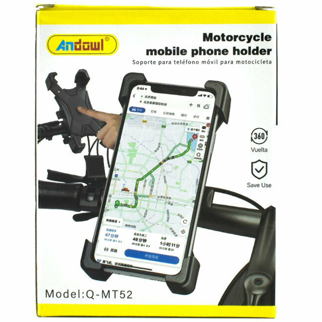 Θήκη κινητού τηλεφώνου για ποδήλατο ή μηχανάκι Andowl Q-MT52 μαύρο