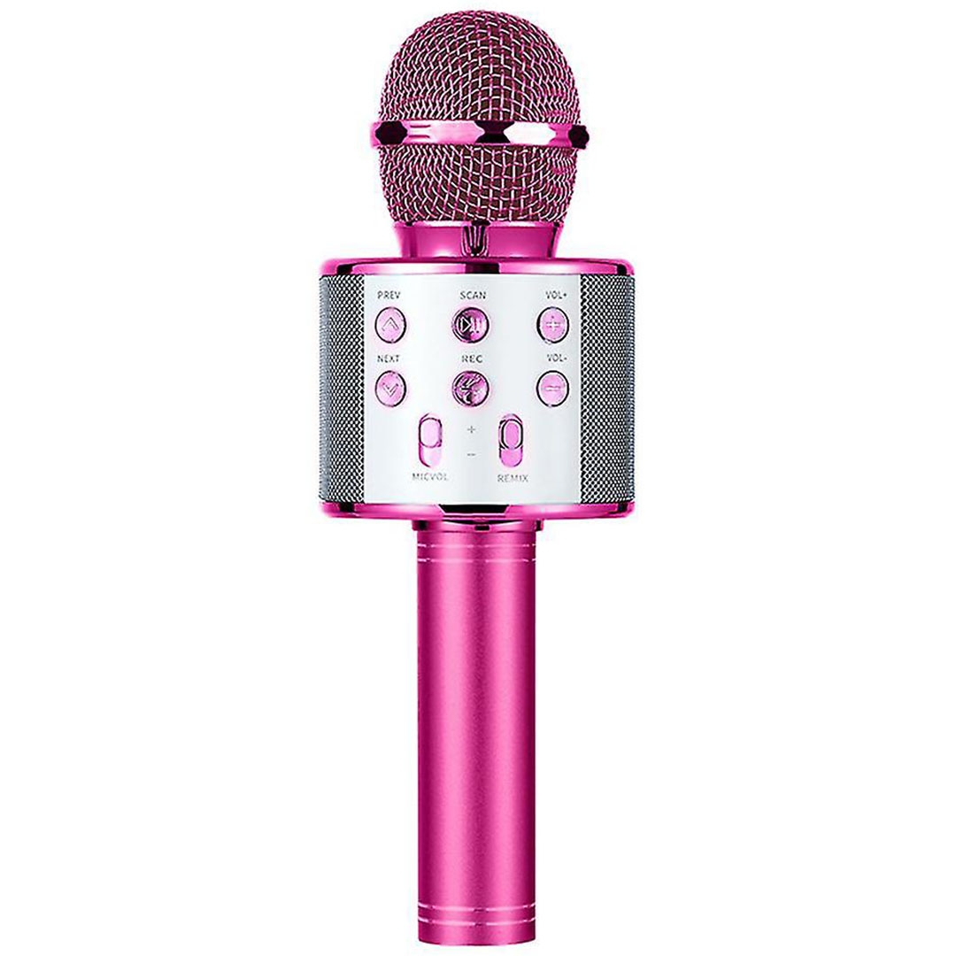 Ασύρματο μικρόφωνο karaoke bluetooth με ηχείο 5W WSTER WS-858 φούξια