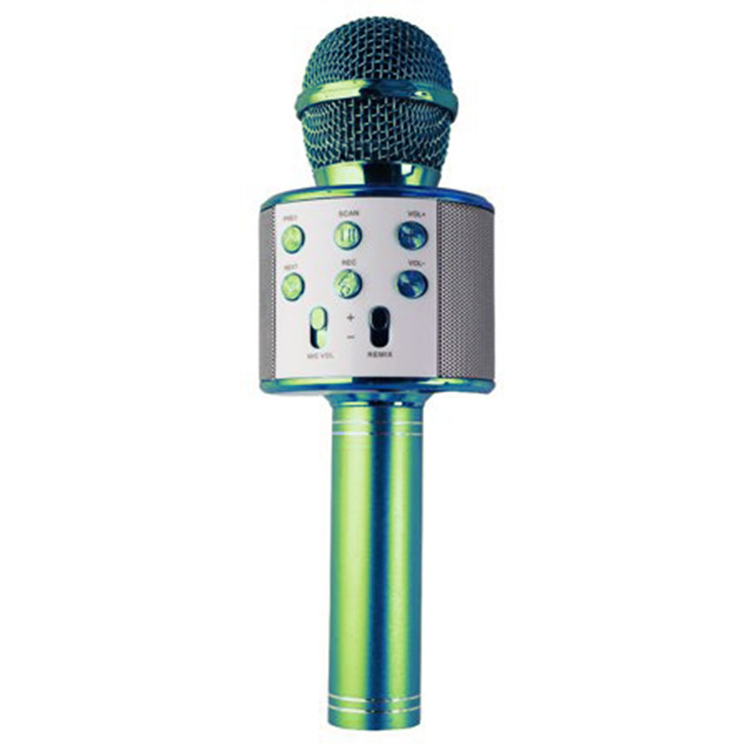 Ασύρματο μικρόφωνο karaoke bluetooth με ηχείο 5W WSTER WS-858 πράσινο
