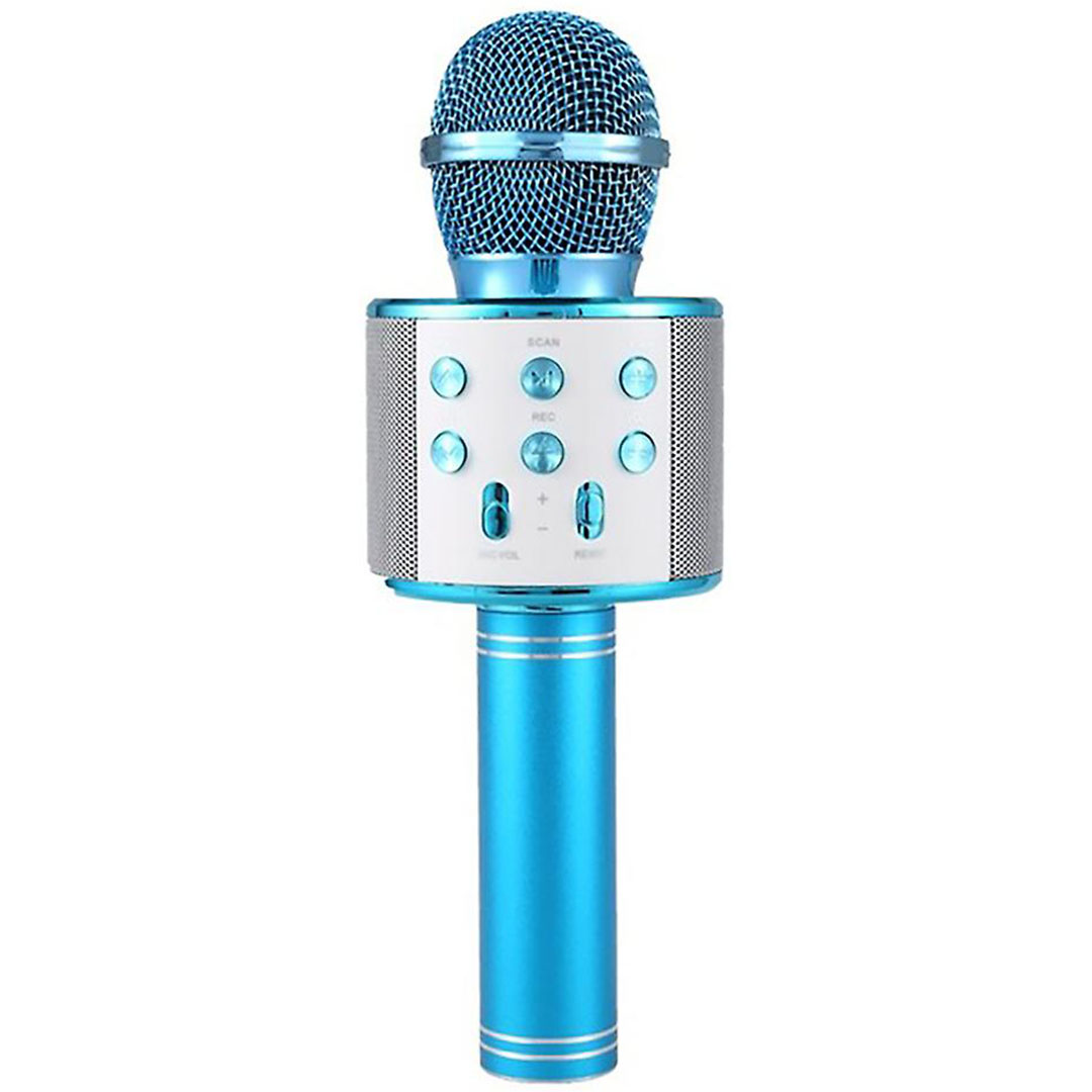 Ασύρματο μικρόφωνο karaoke bluetooth με ηχείο 5W WSTER WS-858 μπλε