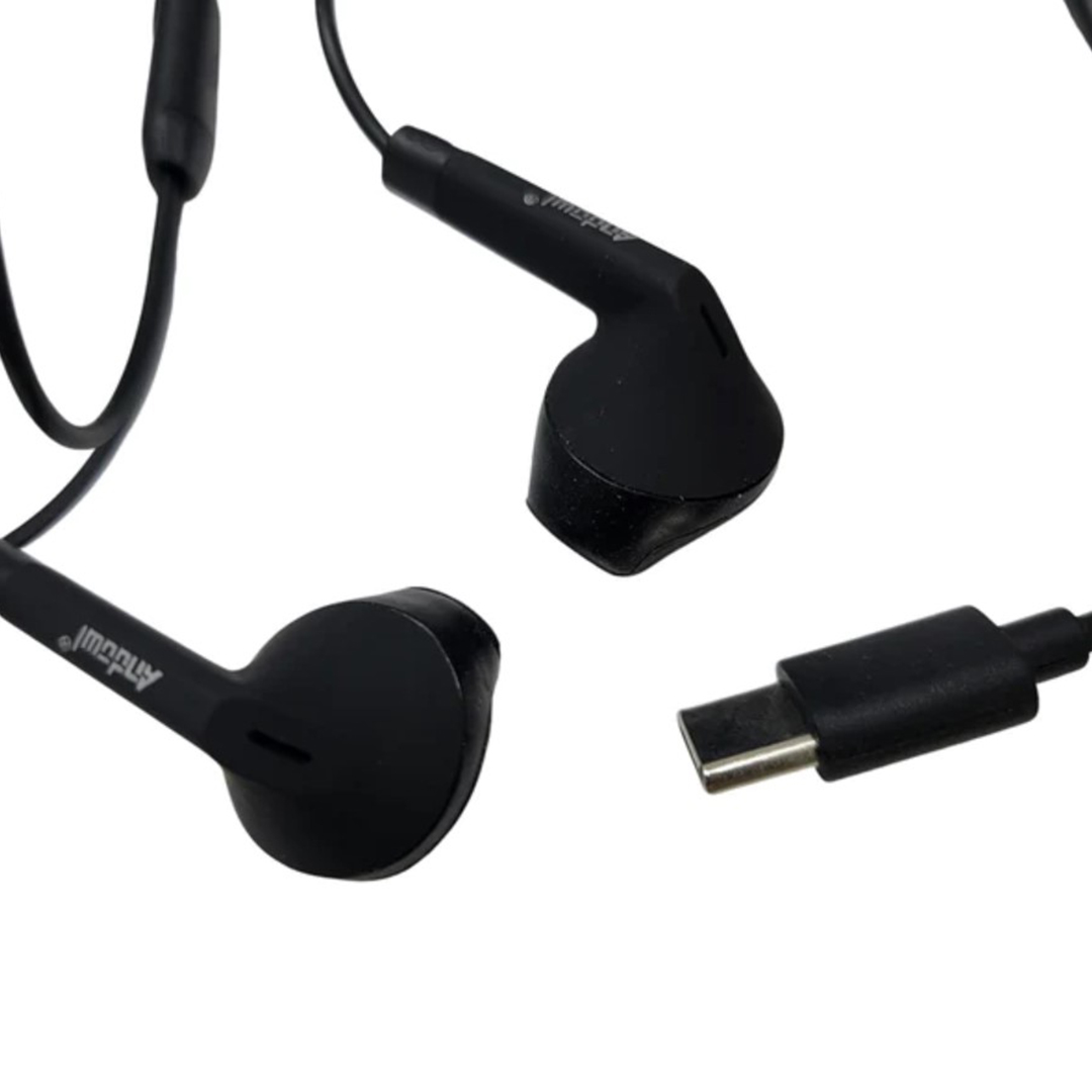 Ακουστικό in-ear handsfree με βύσμα USB-C μαύρο Andowl Q-RS8
