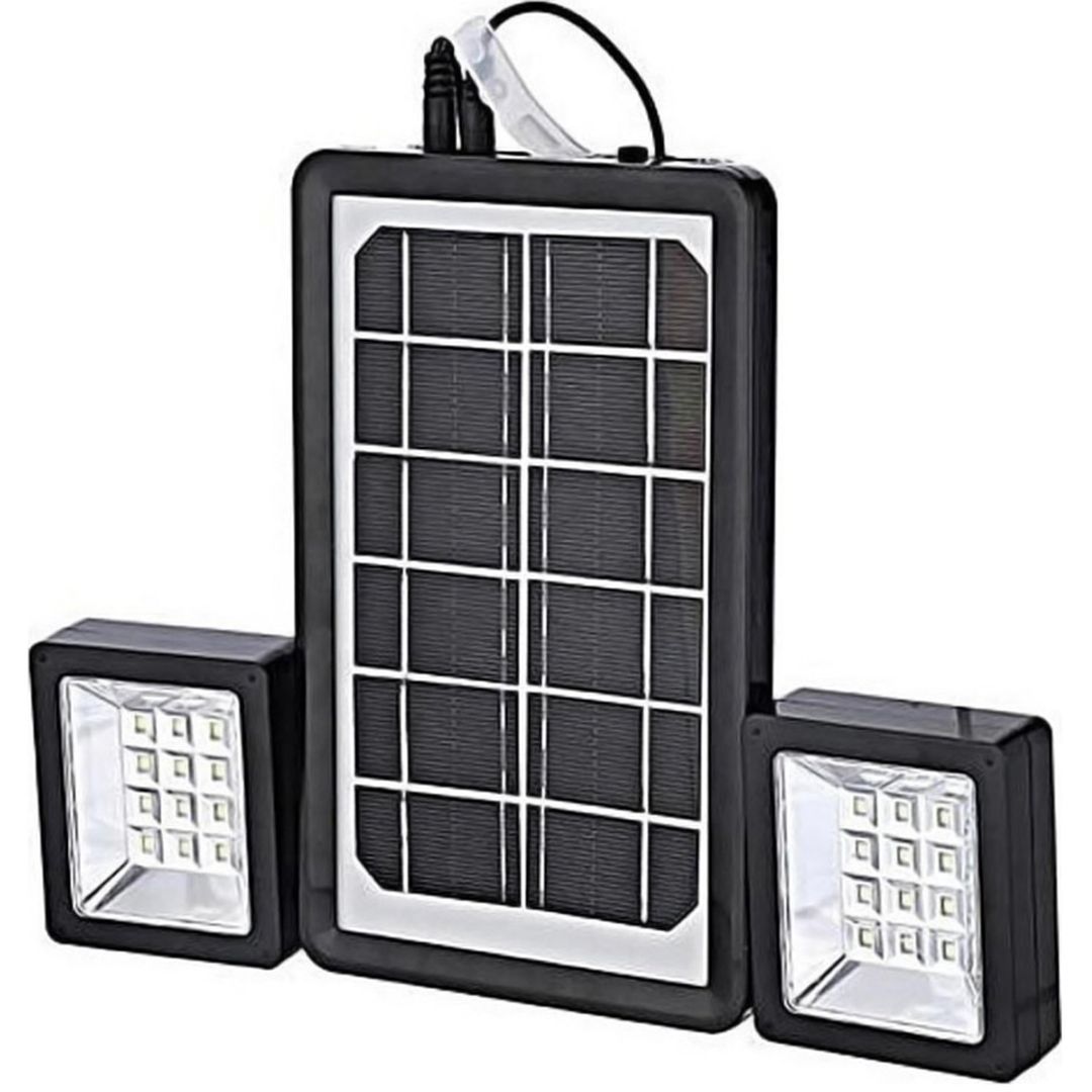 Ηλιακό πάνελ φωτισμού με 2 προβολείς LED και Powerbank 6V 3W – Andowl QY-05