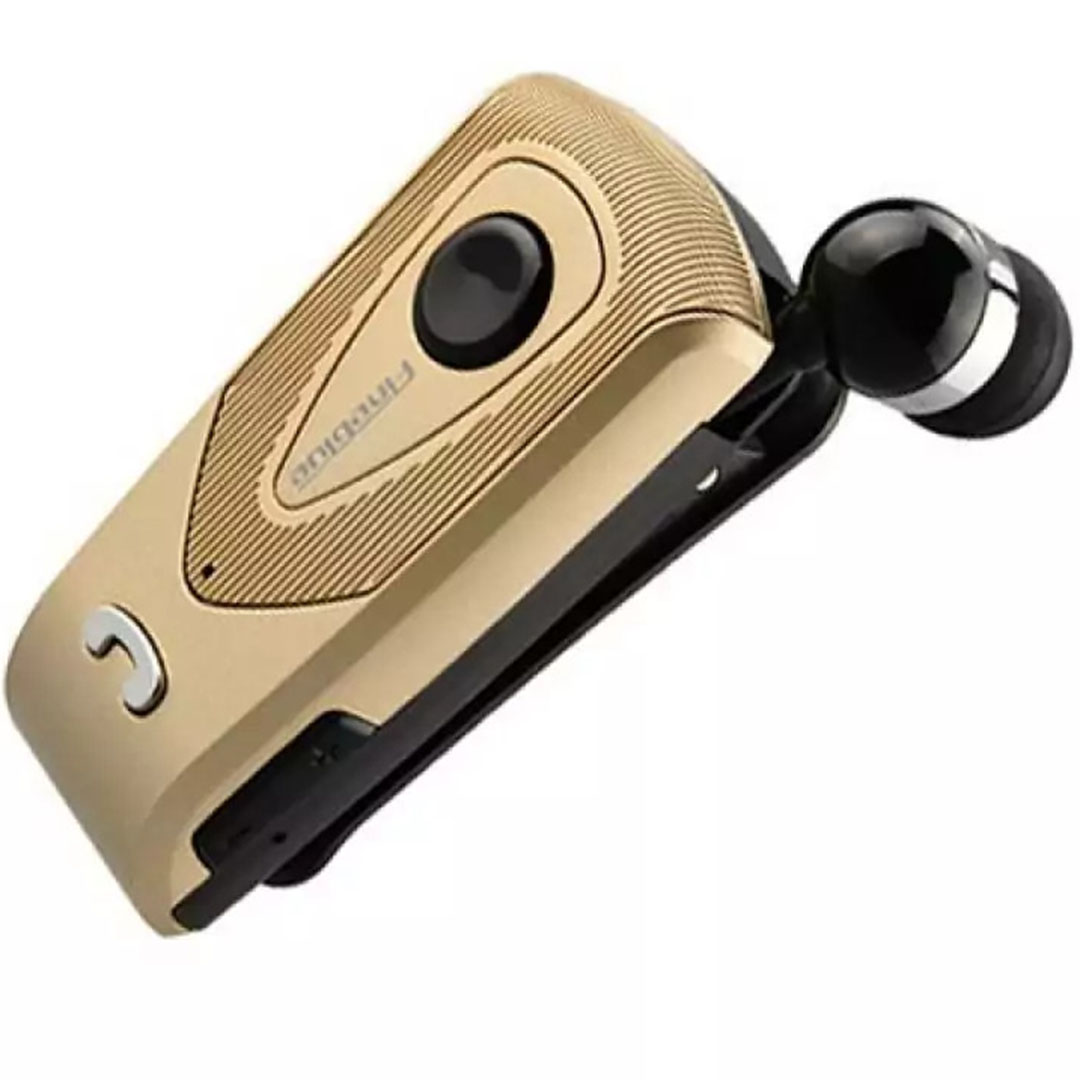 Ασύρματο ακουστικό bluetooth hands free clip on Fineblue F930 χρυσό