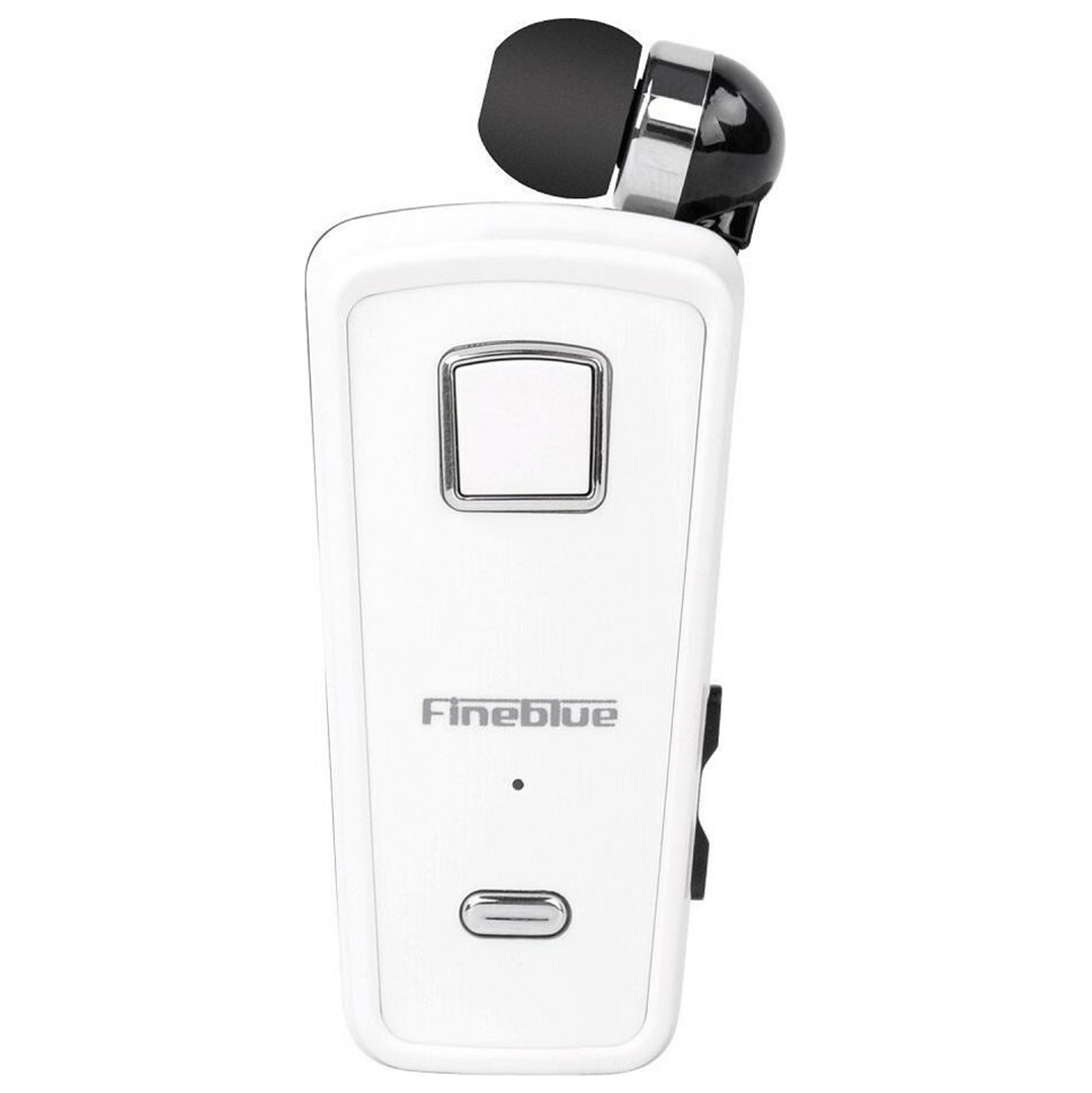 Ακουστικό bluetooth hands free με δόνηση, multipoint Fineblue F980 σε λευκό χρώμα