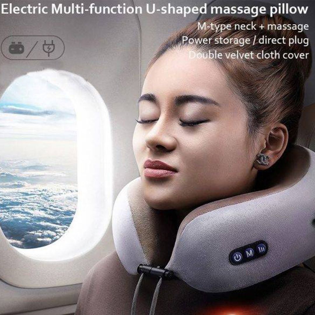 Ηλεκτρικό μαξιλάρι μασάζ λαιμού U-Sahped Massage Pillow ZX-1902