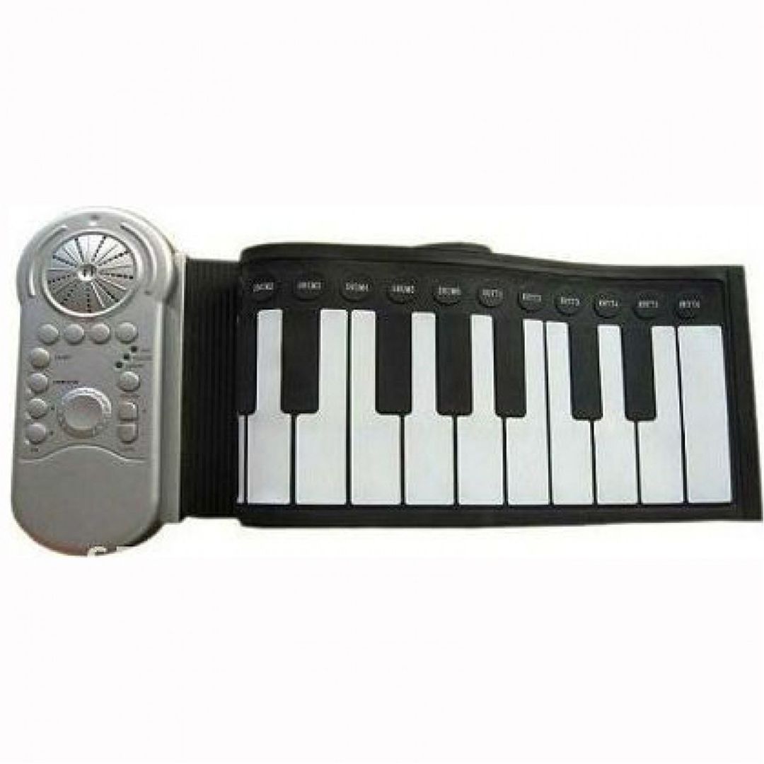 Ευλύγιστο πιάνο αφής με 37 πλήκτρα και 24 κουμπιά λειτουργιών, 26.4x14.4x4 cm - Aria Trade