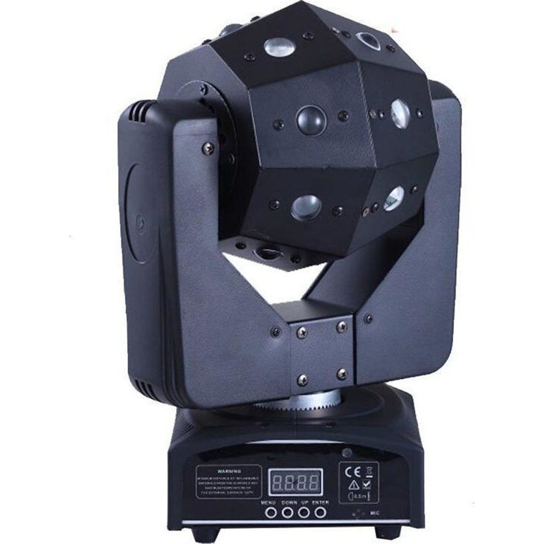 LED φωτορυθμικό με περιστρεφόμενη κεφαλή RGBW 16 τεμαχίων - DMX512 Aria Trade
