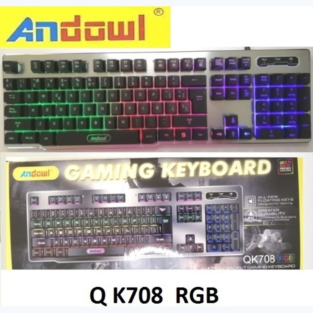 Πληκτρολόγιο Αγγλικό US - Andowl Q-K708