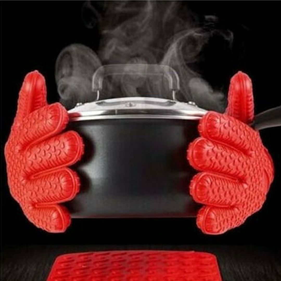 Σετ γάντια κουζίνας από σιλικόνη