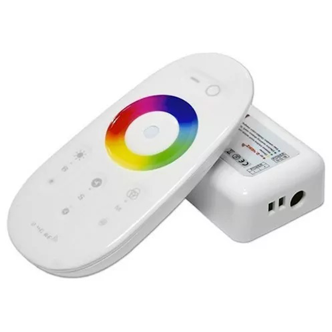 Ασύρματο RGB mini touch control για ταίνιες Led 216W σε λευκό χρώμα