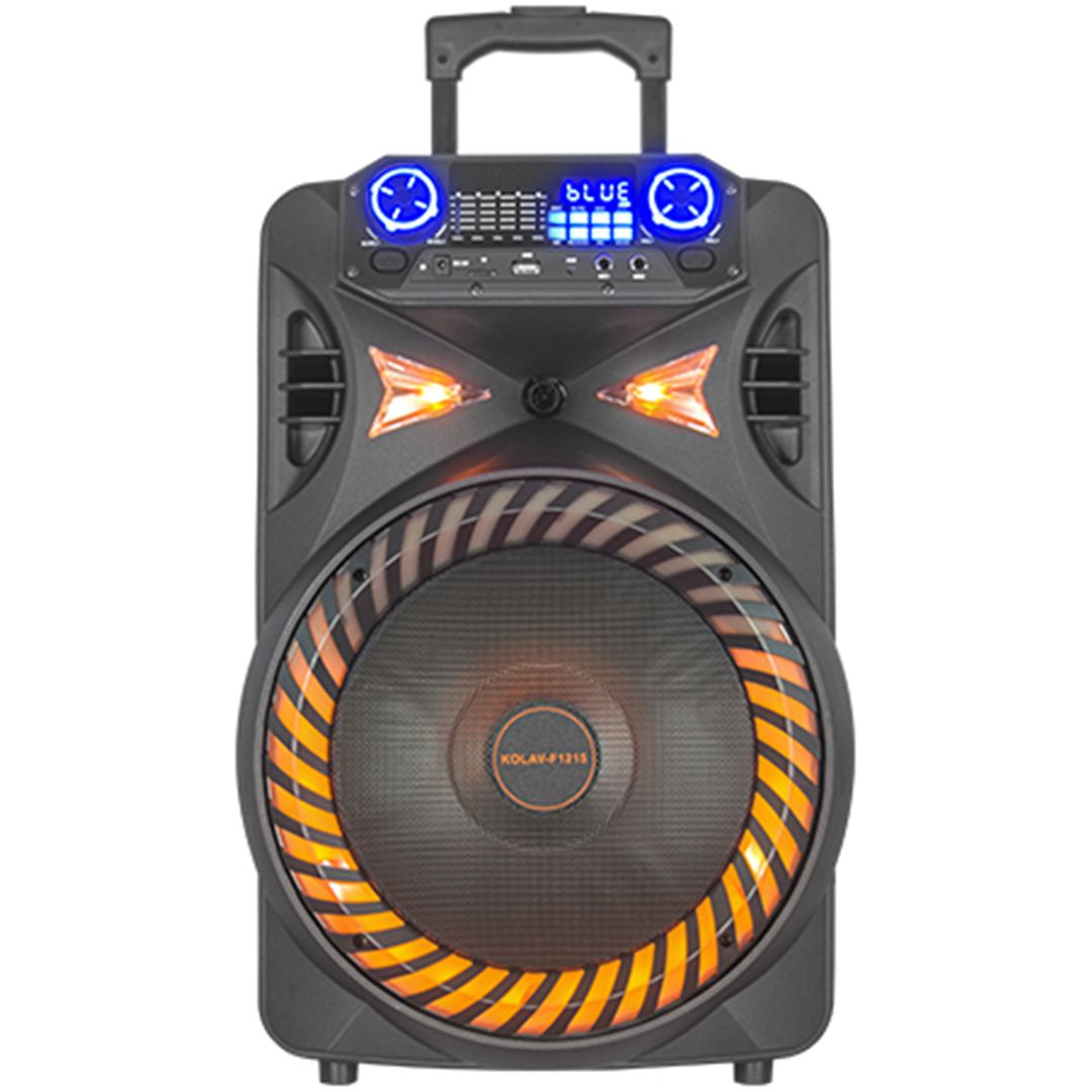 Σύστημα Karaoke με Ενσύρματo Μικρόφωνo, Led και Bluetooth KOLAV-F1215 Μαύρο