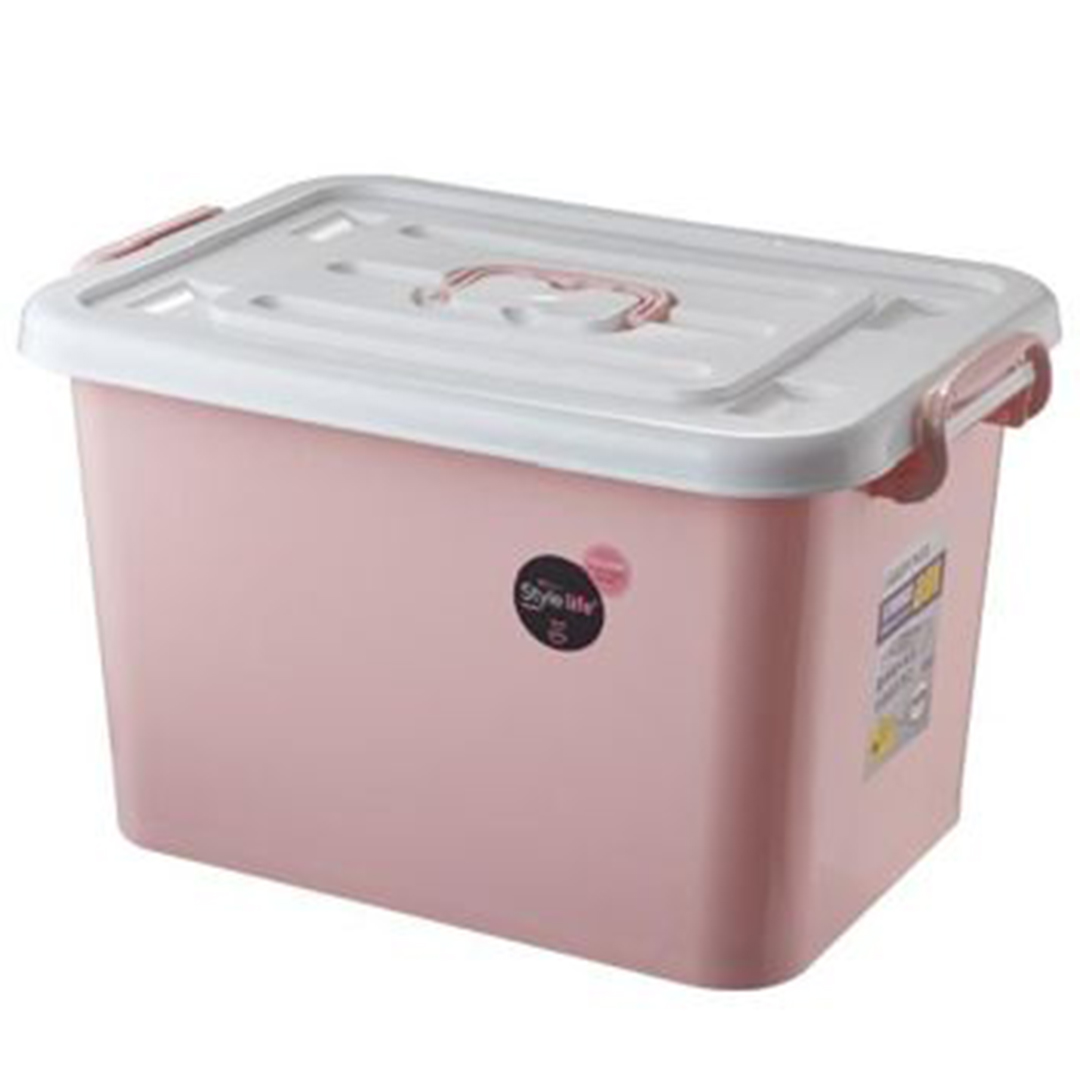 Πλαστικό Κουτί Αποθήκευσης με Καπάκι Ροζ 50x35.5x31.5cm