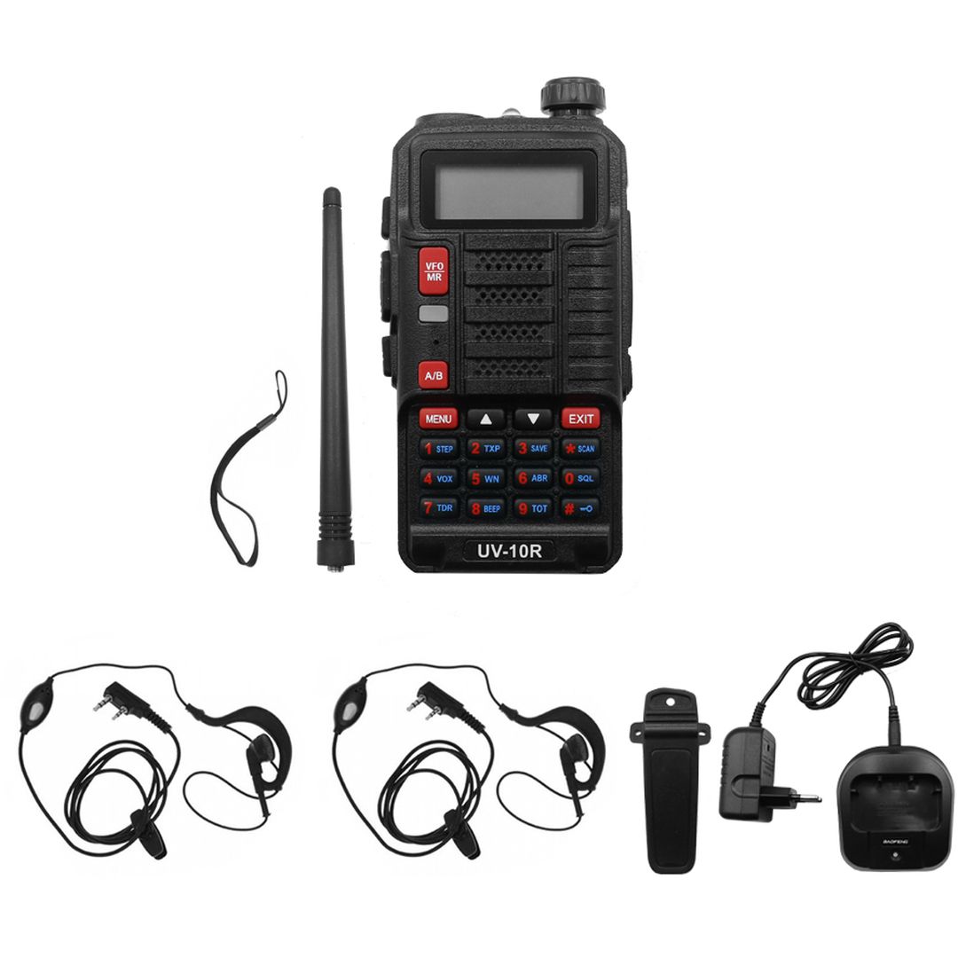 Ασύρματος Φορητός Πομποδέκτης VHF – UHF 10W BAOFENG BF-UV10R Μαύρο 1 τμχ