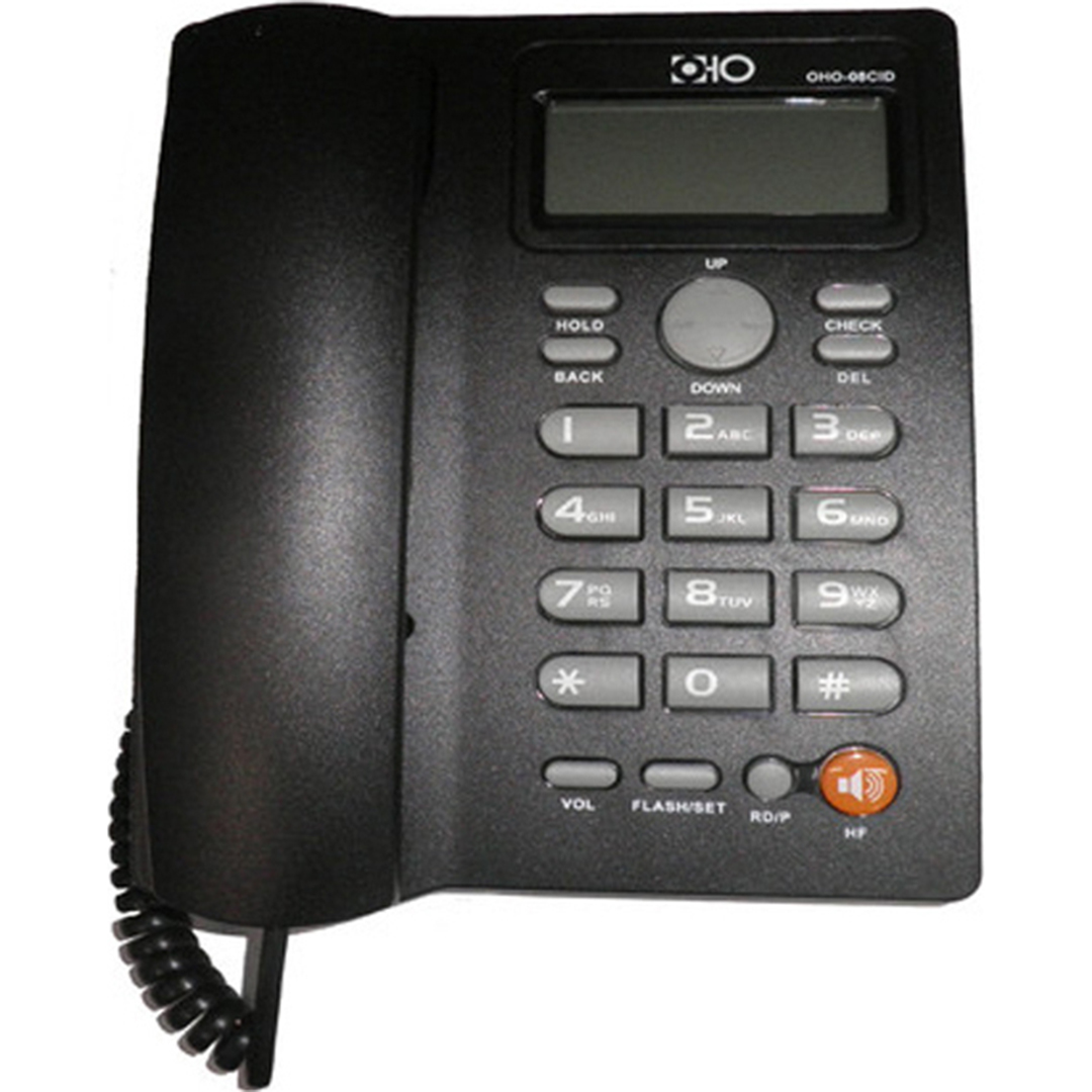 Επιτραπέζιο τηλέφωνο για ηλικιωμένους με μεγάλα πλήκτρα, ανοιχτή ακρόαση και αναγνώριση κλήσης OHO-08CID