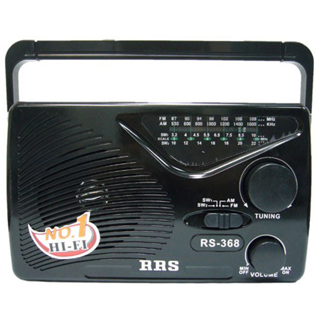 Φορητό αναλογικό ραδιόφωνο FM/AM RRS RS-368 μαύρο
