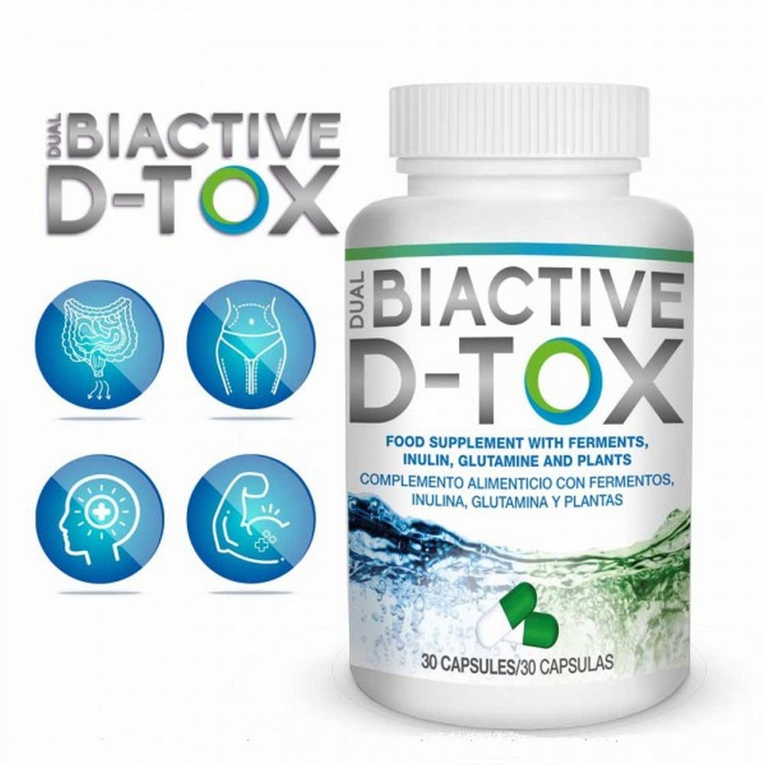 Dual Bioactive D-Tox Συμπλήρωμα διατροφής με ένζυμα, ινουλίνη, γλουταμίνη και βότανα