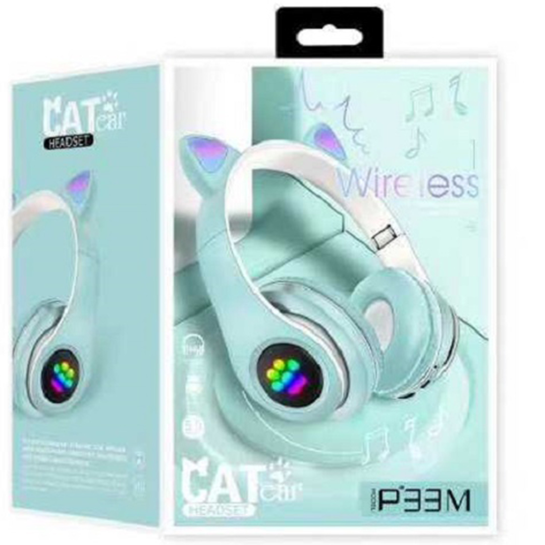 Ασύρματα/ενσύρματα Over Ear παιδικά ακουστικά Cat P33M σε τυρκουάζ χρώμα