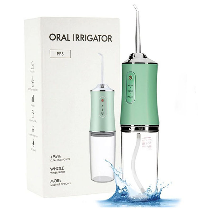 Φορητή συσκευή καθαρισμού δοντιών με πίεση νερού, αδιάβροχη με 1 κεφαλή, επαναφορτιζόμενη - oral irrigator PPS pulse