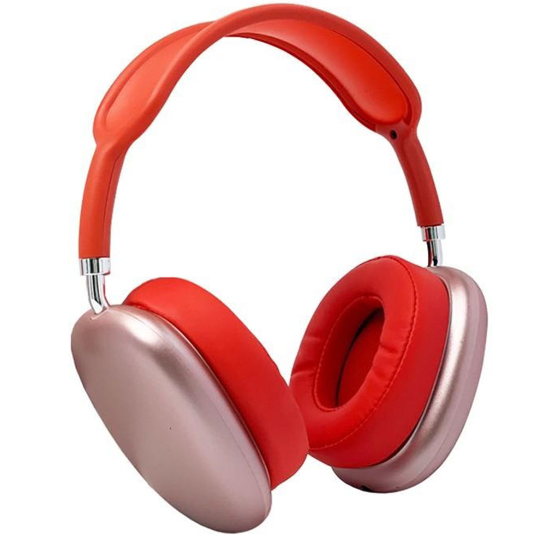 Ασύρματα Bluetooth Over Ear ακουστικά P9 σε κόκκινο χρώμα