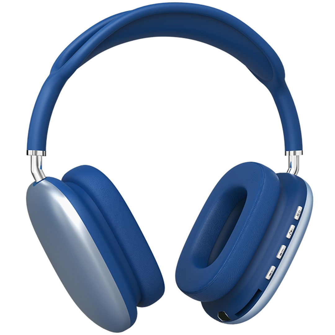 Ασύρματα Bluetooth Over Ear ακουστικά P9 σε μπλε χρώμα