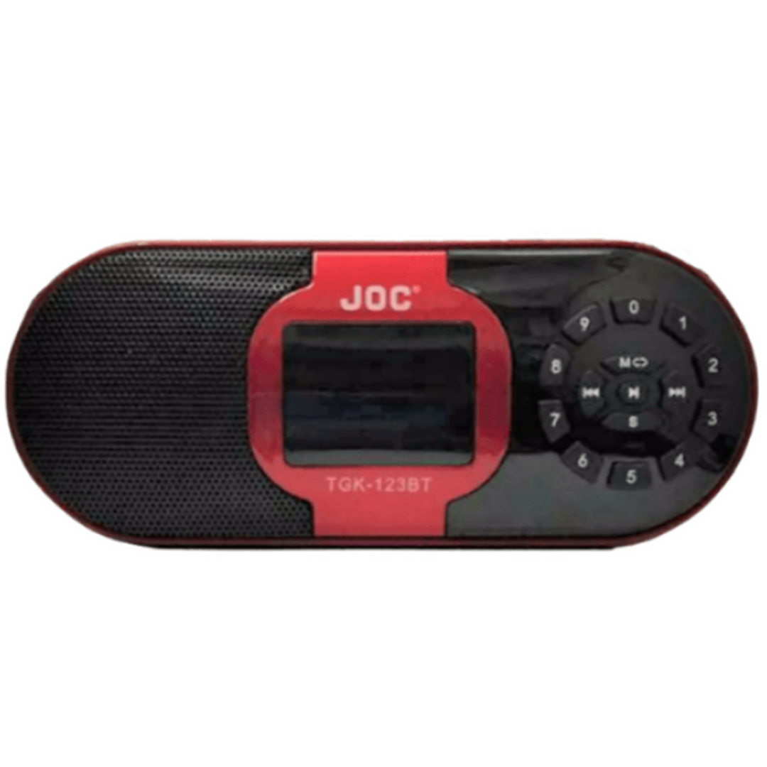 Επαναφορτιζόμενο ραδιόφωνο με Bluetooth και USB JOC TGK-123BT σε κόκκινο χρώμα