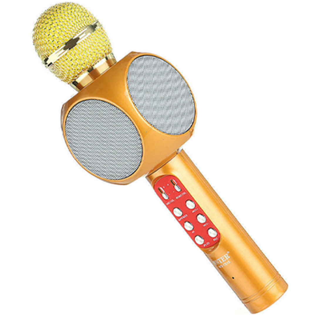 Ασύρματο μικρόφωνο karaoke WSTER WS-1816 σε χρυσό χρώμα