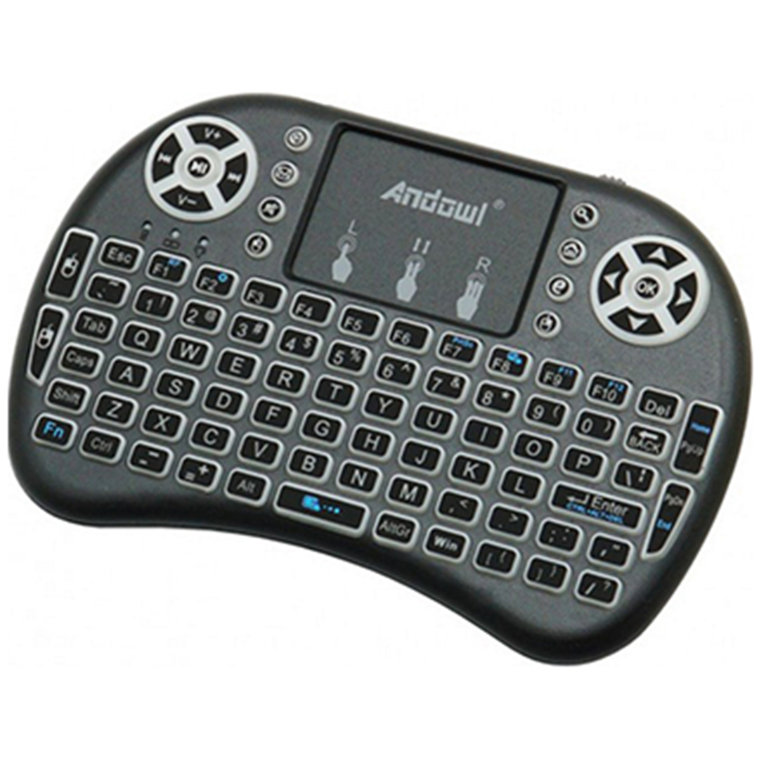 Ασύρματο πληκτρολόγιο με touchpad αγγλικό US Andowl Q-K03 μαύρο