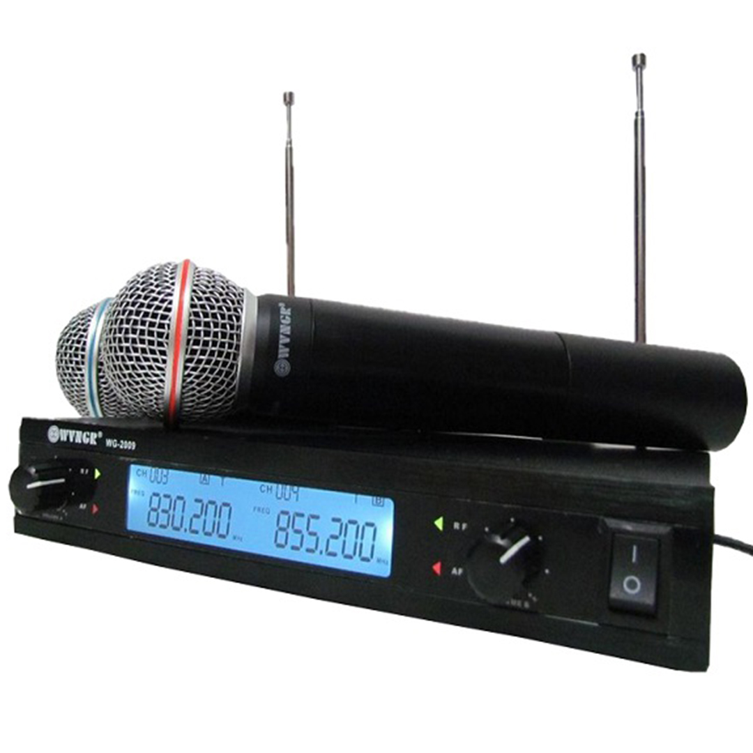 Ψηφιακή studio quality συσκευή για karaoke με 2 ασύρματα μικρόφωνα WVNGR WG-2009