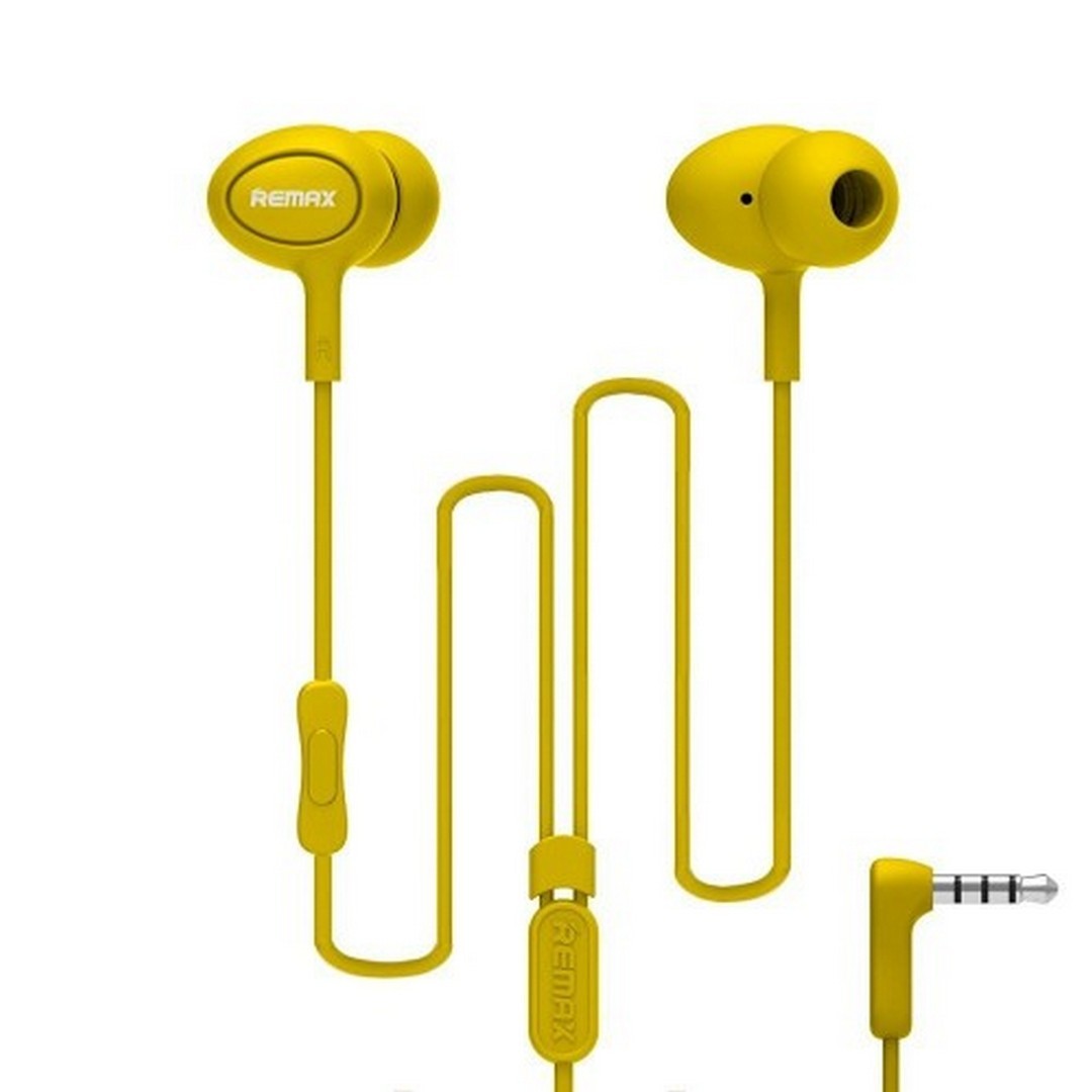 Ακουστικά Remax earphone 515 με μικρόφωνο - Κίτρινο