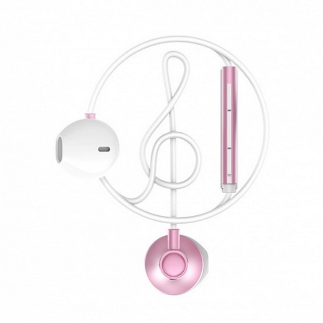 Ακουστικά handsfree με μικρόφωνο WK WE-300 Ροζ
