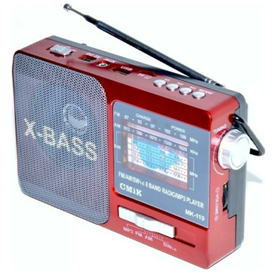 Φορητό ραδιόφωνο MP3, USB, SD card, FM CMiK MK-119 κόκκινο