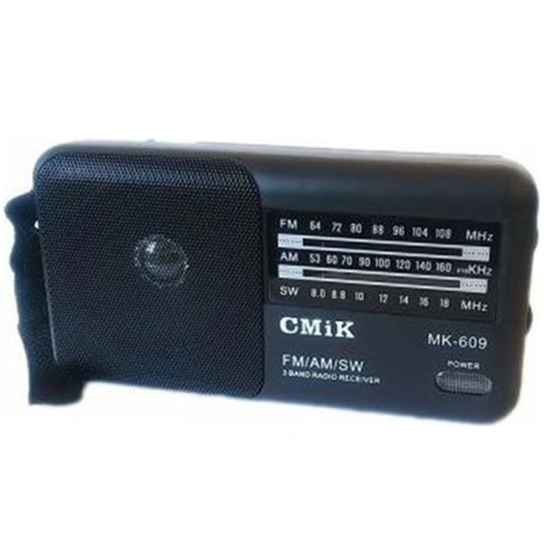 Retro επιτραπέζιο ραδιόφωνο μπαταρίας CMiK MK-609 μαύρο