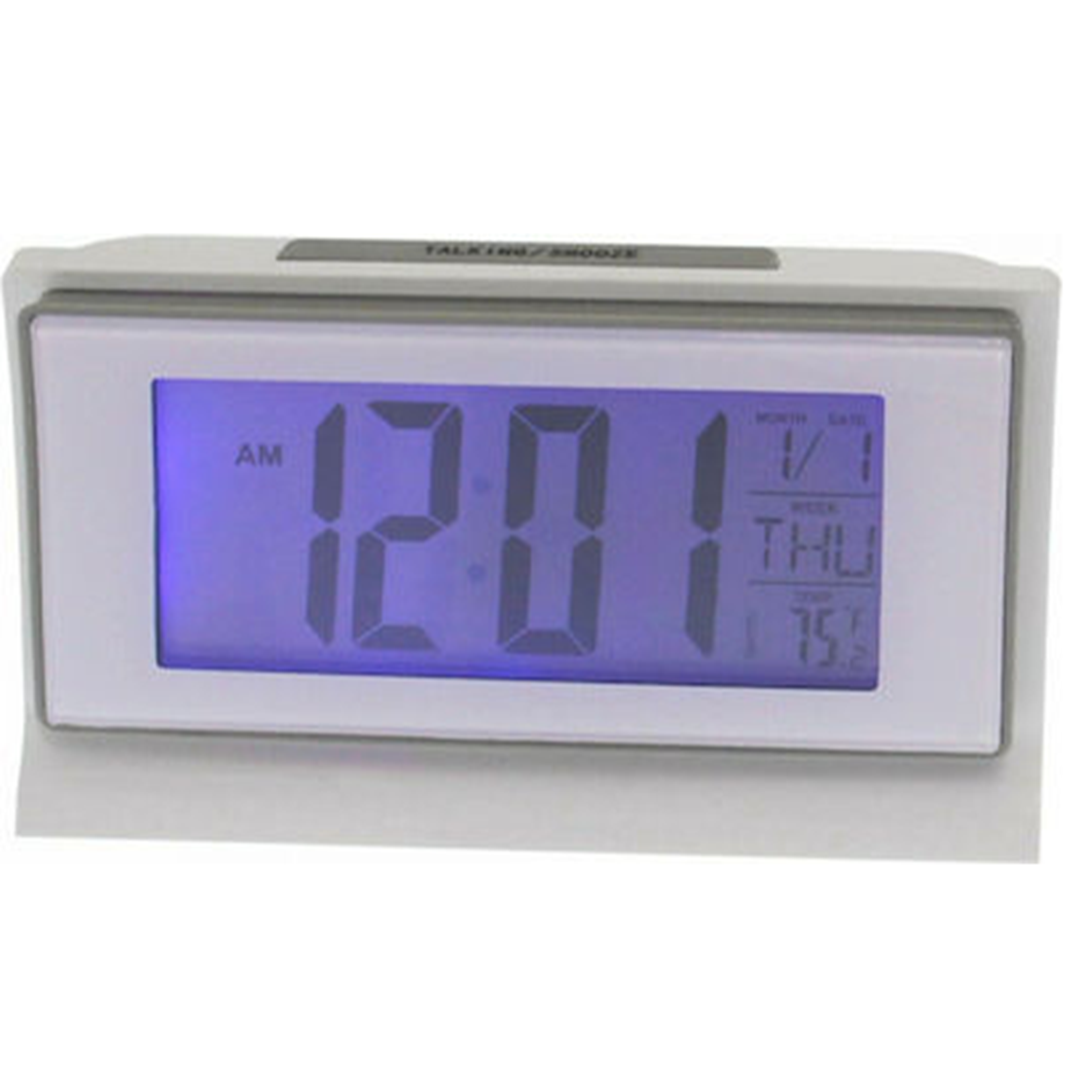Ψηφιακό led επιτραπέζιο ρολόι/ξυπνητήρι/ημερολόγιο/θερμόμετρο με ηχητική ειδοποίηση DS-3601TE λευκό