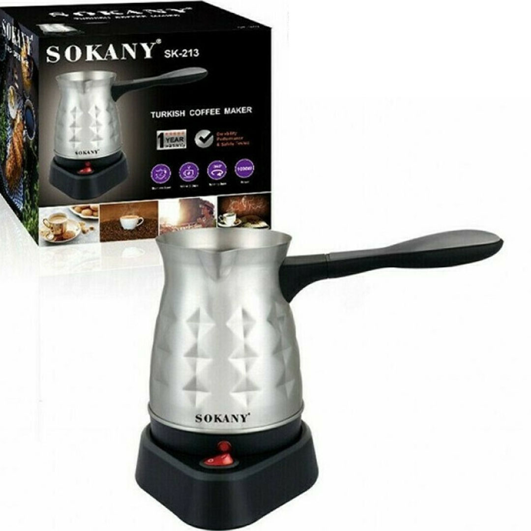 Ηλεκτρικό μπρίκι καφέ inox 600w Sokany SK-213