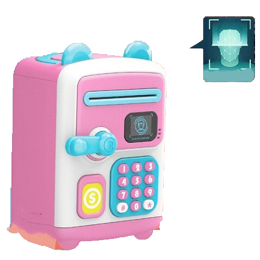 Παιδικός κουμπαράς με αναγνώριση προσώπου 20.5 x13.5x13.5 cm Electronic Face Recognition σε ροζ χρώμα