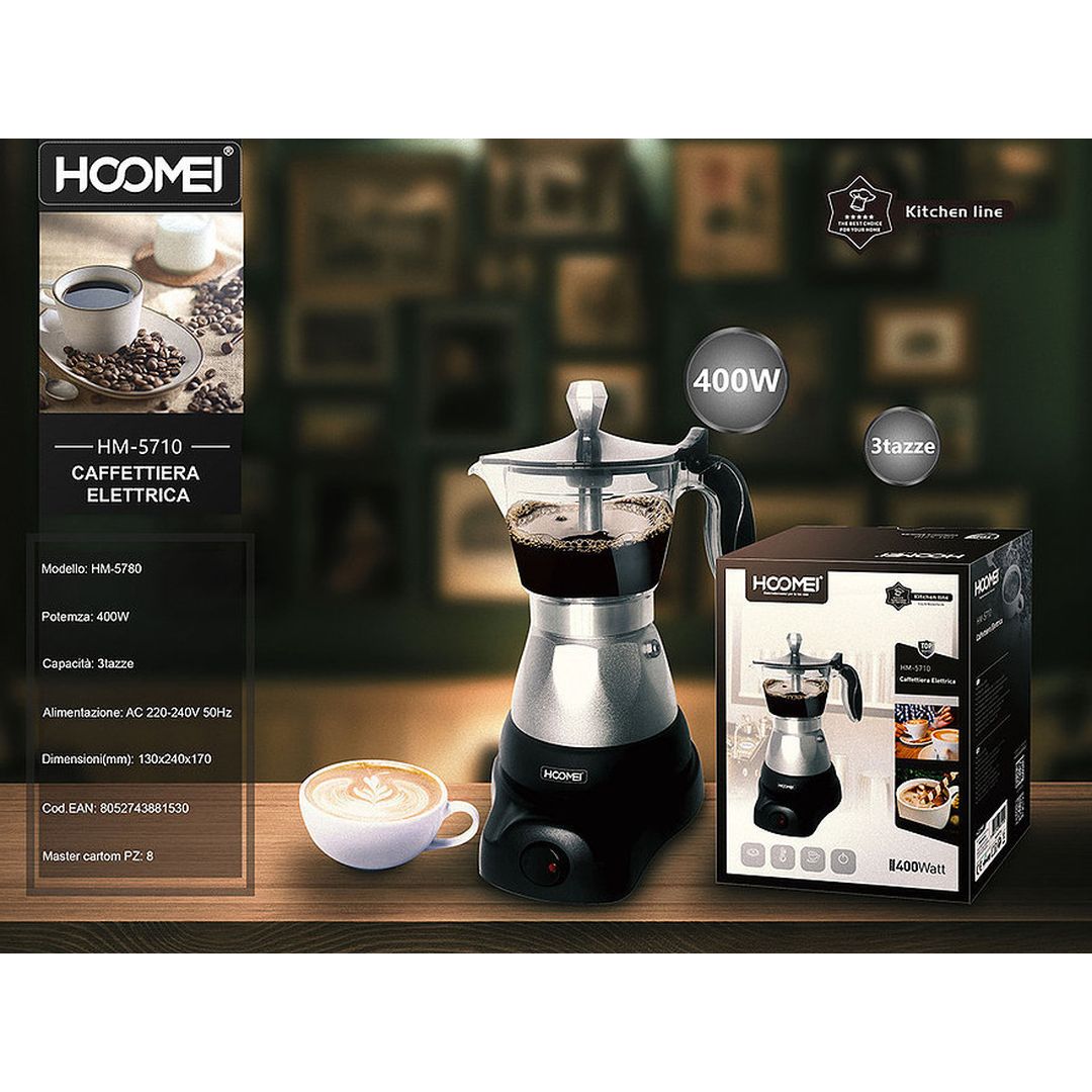 Καφετιέρα Φίλτρου 400W Black Hoomei HM-5710 