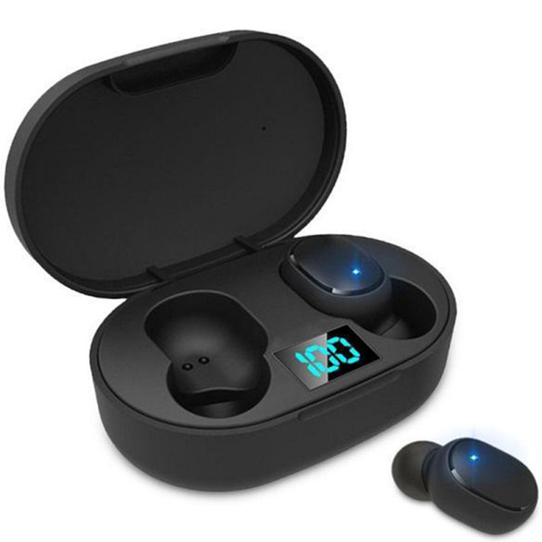 Bluetooth handsfree ακουστικά με αντοχή στον ιδρώτα και θήκη φόρτισης Andowl Q-E6S μαύρα