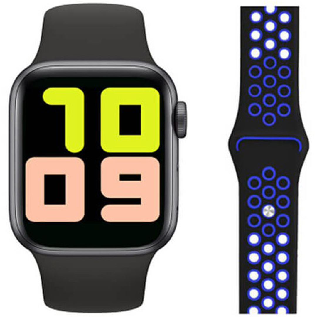 Smartwatch με παλμογράφο T55 σε χρώμα μαύρο/μπλε
