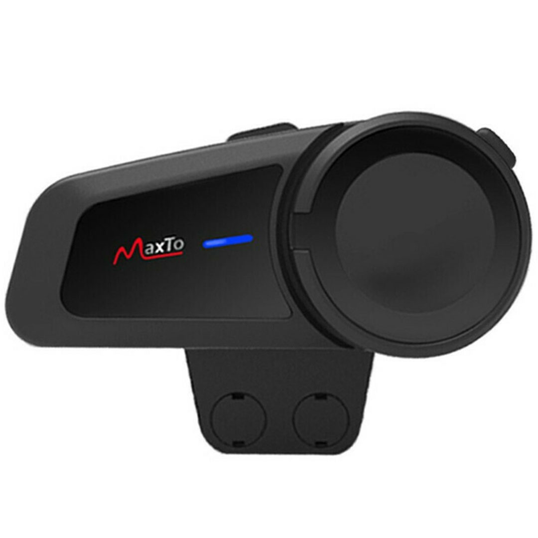 Σύστημα ενδοεπικοινωνίας κράνους Bluetooth 6 δρόμων και FM radio Maxto M2 μαύρο